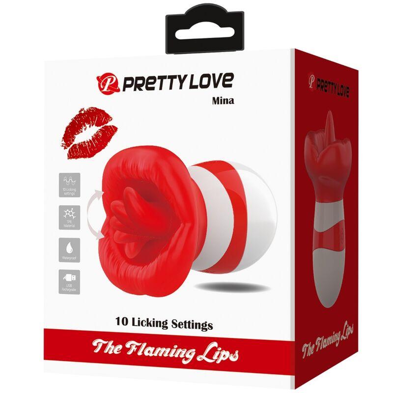 PRETTY LOVE - MINA ESTIMULADOR LENGUA ROJO CLARO - Sensuana.es