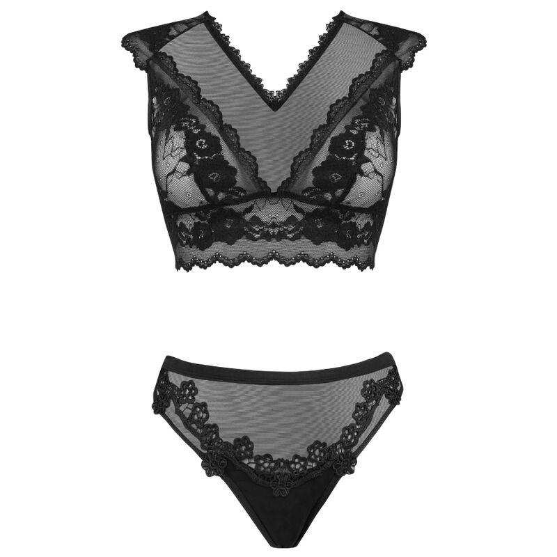 LIVCO CORSETTI FASHION - TIMOSAN LC 90631 SUJETADOR + PANTY NEGRO S/M - Sensuana.es