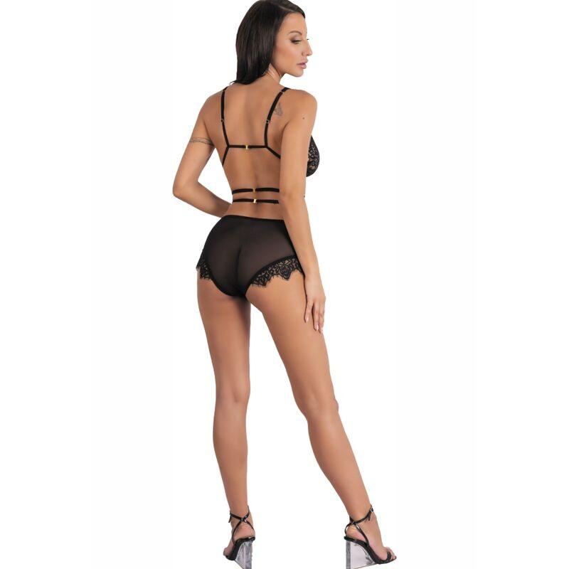 LIVCO CORSETTI FASHION - DREZNA LC 90733 SUJETADOR + PANTY NEGRO S/M - Sensuana.es