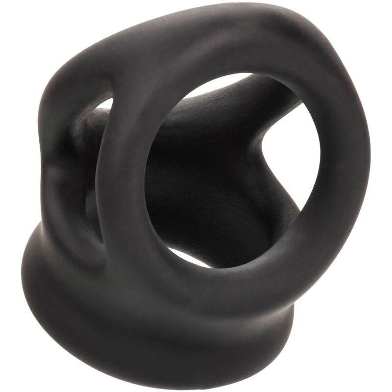 CALEXOTICS - ALPHA ANILLO DE JAULA DOBLE NEGRO - Sensuana.es