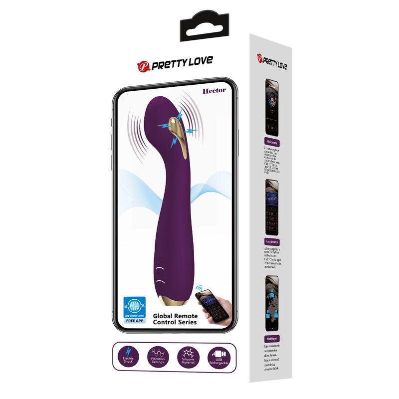 PRETTY LOVE - HECTOR VIBRADOR ELECTROSHOCK POR CONTROL POR APP LILA - Sensuana.es