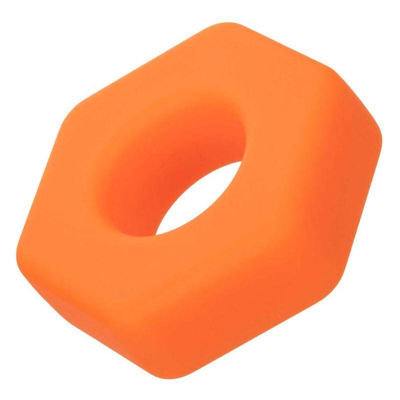 CALEXOTICS - ALPHA ANILLO PROLONG SEXGONO NARANJA - Sensuana.es