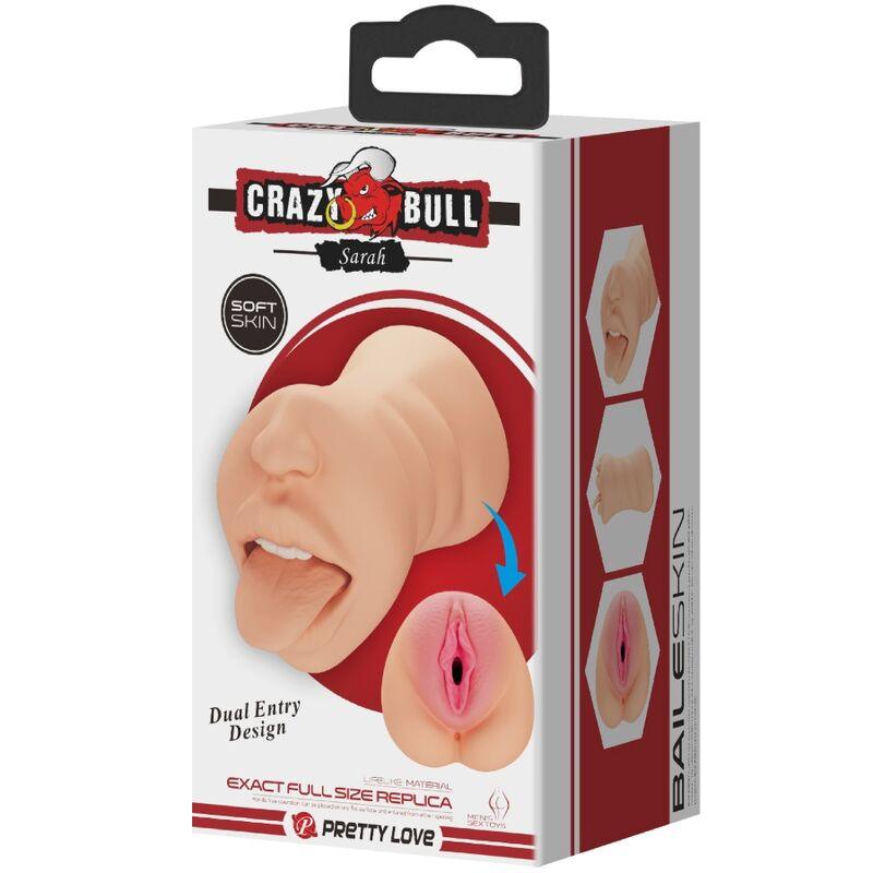 CRAZY BULL - SARAH MASTUBADOR EN FORMA DE VAGINA DOBLE ENTRADA - Sensuana.es