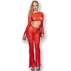 CHILIROSE - CR 4648 TOP & PANTALON ROJO S/L - Sensuana.es