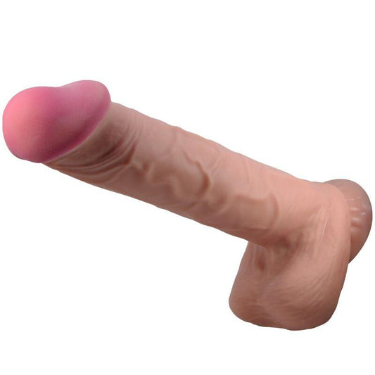 PRETTY LOVE - SLIDING SKIN SERIES DILDO REALÍSTICO CON VENTOSA PIEL DESLIZANTE MORENO 26 CM - Sensuana.es