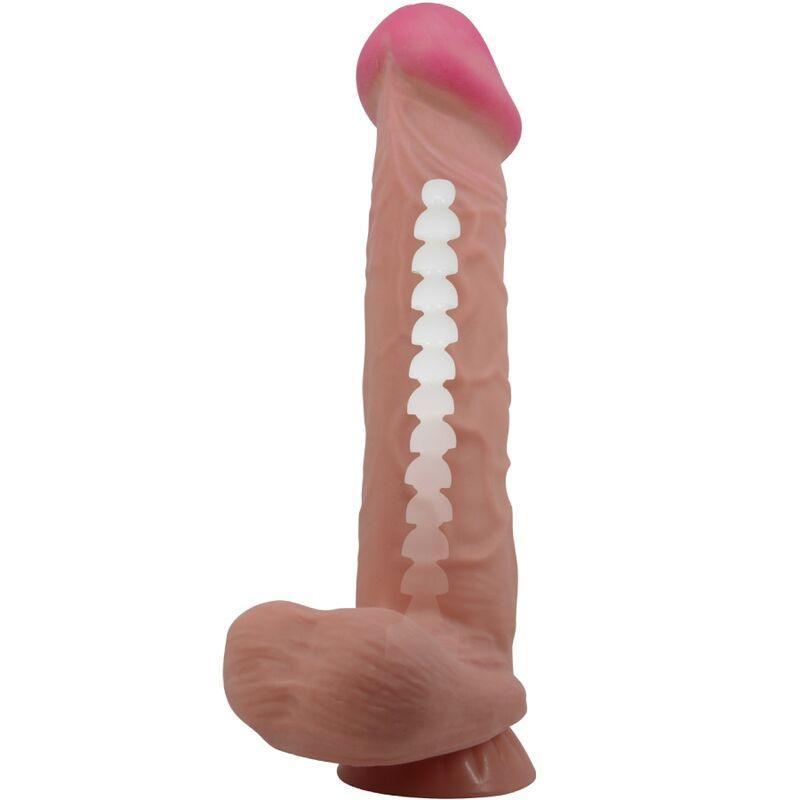 PRETTY LOVE - SLIDING SKIN SERIES DILDO REALÍSTICO CON VENTOSA PIEL DESLIZANTE MORENO 26 CM - Sensuana.es