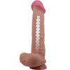 PRETTY LOVE - SLIDING SKIN SERIES DILDO REALÍSTICO CON VENTOSA PIEL DESLIZANTE MORENO 26 CM - Sensuana.es