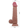 PRETTY LOVE - SLIDING SKIN SERIES DILDO REALÍSTICO CON VENTOSA PIEL DESLIZANTE MORENO 24 CM - Sensuana.es