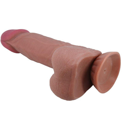 PRETTY LOVE - SLIDING SKIN SERIES DILDO REALÍSTICO CON VENTOSA PIEL DESLIZANTE MORENO 21.8 CM - Sensuana.es