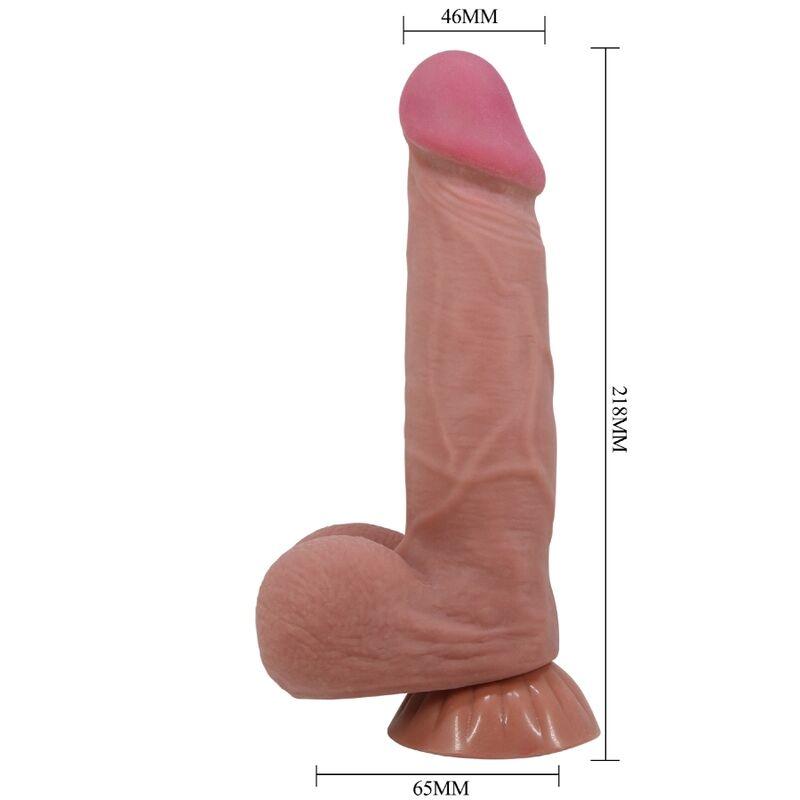 PRETTY LOVE - SLIDING SKIN SERIES DILDO REALÍSTICO CON VENTOSA PIEL DESLIZANTE MORENO 21.8 CM - Sensuana.es