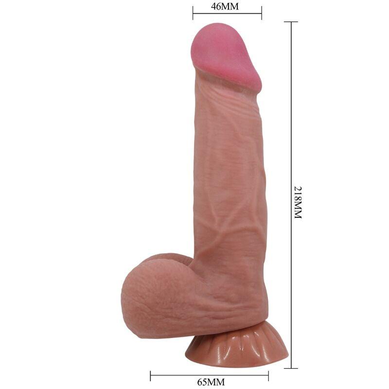 PRETTY LOVE - SLIDING SKIN SERIES DILDO REALÍSTICO CON VENTOSA PIEL DESLIZANTE MORENO 20.6 CM - Sensuana.es