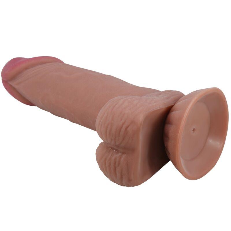 PRETTY LOVE - SLIDING SKIN SERIES DILDO REALÍSTICO CON VENTOSA PIEL DESLIZANTE MORENO 19.4 CM - Sensuana.es