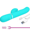 PRETTY LOVE - PERLITA VIBRADOR PUNTO G 3 EN 1 MULTIFUNCIÓN VERDE AGUA - Sensuana.es