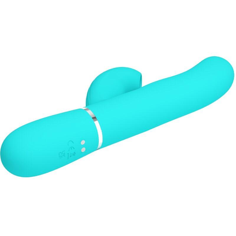 PRETTY LOVE - PERLITA VIBRADOR PUNTO G 3 EN 1 MULTIFUNCIÓN VERDE AGUA - Sensuana.es