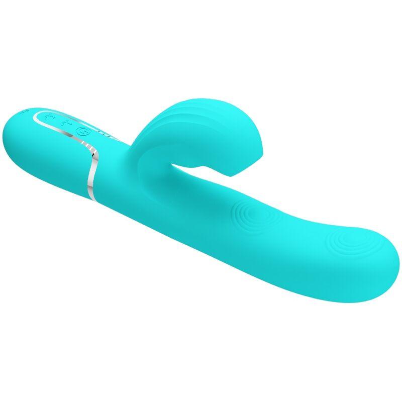 PRETTY LOVE - PERLITA VIBRADOR PUNTO G 3 EN 1 MULTIFUNCIÓN VERDE AGUA - Sensuana.es