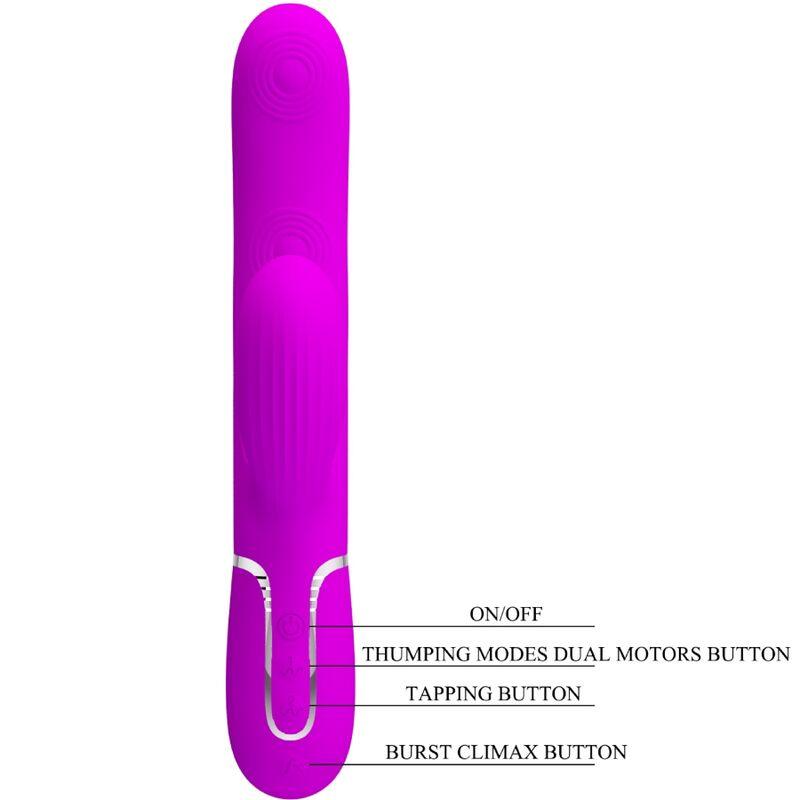 PRETTY LOVE - PERLITA VIBRADOR PUNTO G 3 EN 1 MULTIFUNCIÓN VIOETA - Sensuana.es