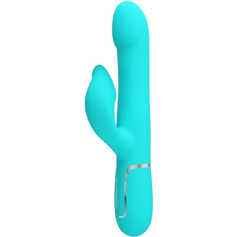 PRETTY LOVE - VIBRADOR RABBIT PERLAS VERDE AGUA - Sensuana.es