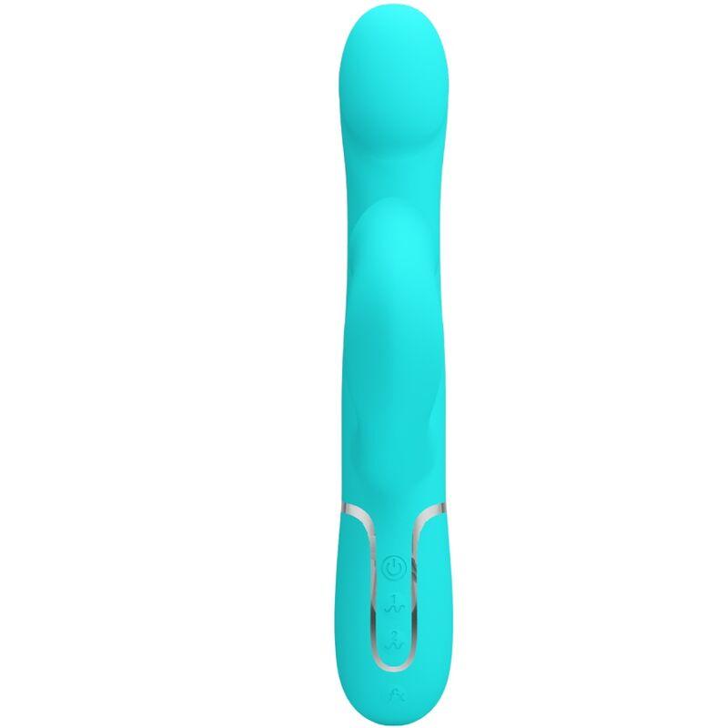 PRETTY LOVE - VIBRADOR RABBIT PERLAS VERDE AGUA - Sensuana.es