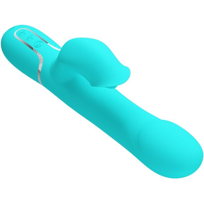 PRETTY LOVE - VIBRADOR RABBIT PERLAS VERDE AGUA - Sensuana.es