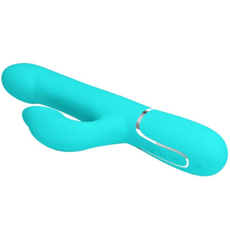 PRETTY LOVE - VIBRADOR RABBIT PERLAS VERDE AGUA - Sensuana.es