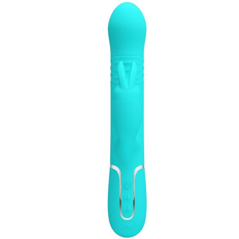 PRETTY LOVE - VIBRADOR COALE RABBIT PERLAS VERDE AGUA - Sensuana.es