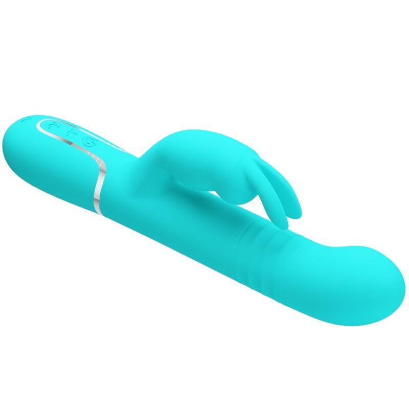 PRETTY LOVE - VIBRADOR COALE RABBIT PERLAS VERDE AGUA - Sensuana.es