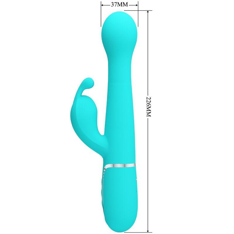 PRETTY LOVE - DEJON VIBRADOR RABBIT 3 EN 1 MULTIFUNCIÓN VERDE AGUA - Sensuana.es