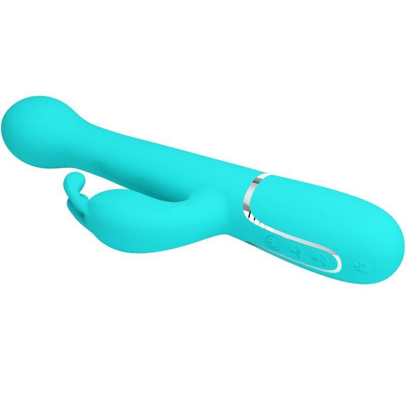 PRETTY LOVE - DEJON VIBRADOR RABBIT 3 EN 1 MULTIFUNCIÓN VERDE AGUA - Sensuana.es