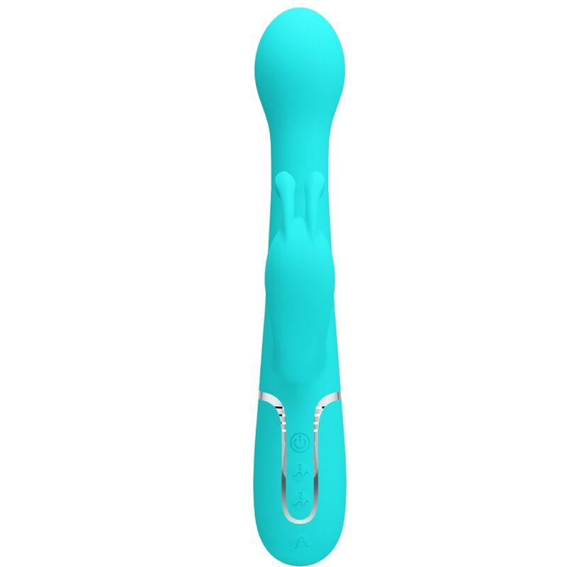 PRETTY LOVE - DEJON VIBRADOR RABBIT 3 EN 1 MULTIFUNCIÓN VERDE AGUA - Sensuana.es