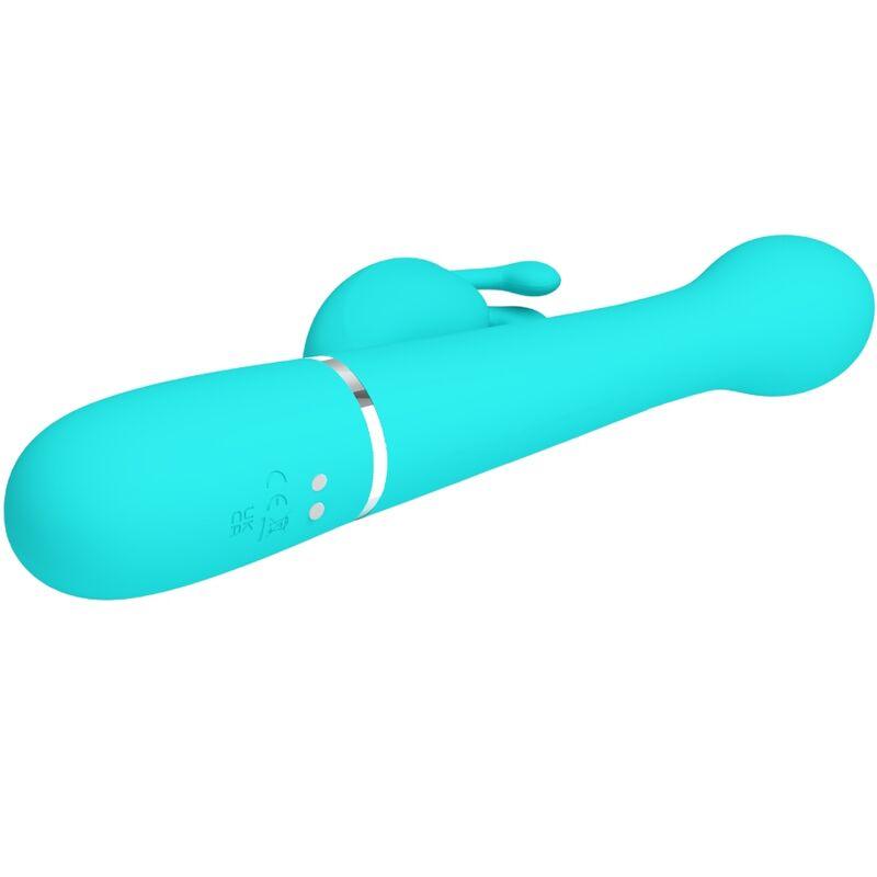 PRETTY LOVE - DEJON VIBRADOR RABBIT 3 EN 1 MULTIFUNCIÓN VERDE AGUA - Sensuana.es