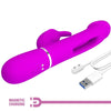 PRETTY LOVE - KAMPAS VIBRADOR RABBIT 3 EN 1 MULTIFUNCIÓN CON LENGUA VIOLETA - Sensuana.es