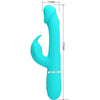 PRETTY LOVE - KAMPAS VIBRADOR RABBIT 3 EN 1 MULTIFUNCIÓN CON LENGUA VERDE AGUA - Sensuana.es