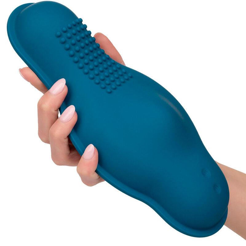 CALEXOTICS - RIDER MASAJEADOR DOBLE MOTOR CONTROL REMOTO AZUL - Sensuana.es