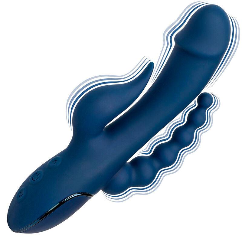 CALEXOTICS - VIBRADOR TRIPLE ORGASM AZUL - Sensuana.es