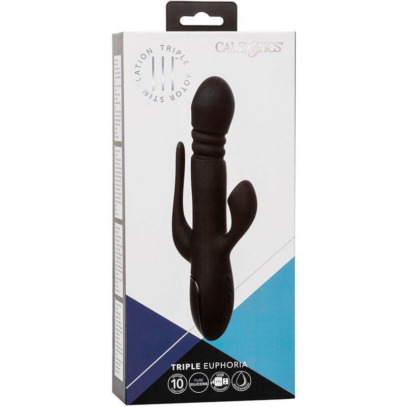 CALEXOTICS - VIBRADOR TRIPLE EUPHORIA NEGRO - Sensuana.es