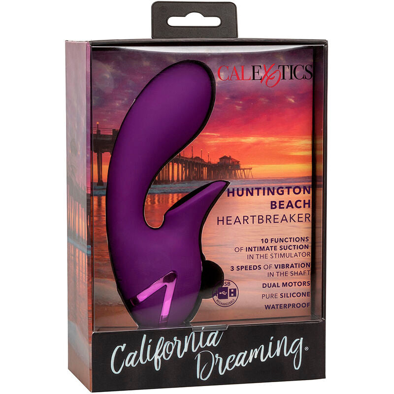 CALEXOTICS - HUNTINGTON BEACH HEARTBREAKER ESTIMULADOR & SUCCIONADOR MORADO BY CALIFORNIA DREAMING - Sensuana.es