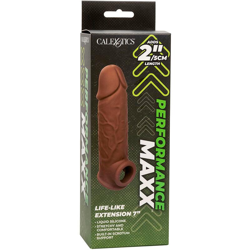 CALEXOTICS - PERFORMANCE MAXX EXTENSIÓN REALISTA 7 PIEL MORENO - Sensuana.es