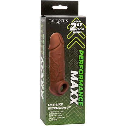 CALEXOTICS - PERFORMANCE MAXX EXTENSIÓN REALISTA 7 PIEL MORENO - Sensuana.es