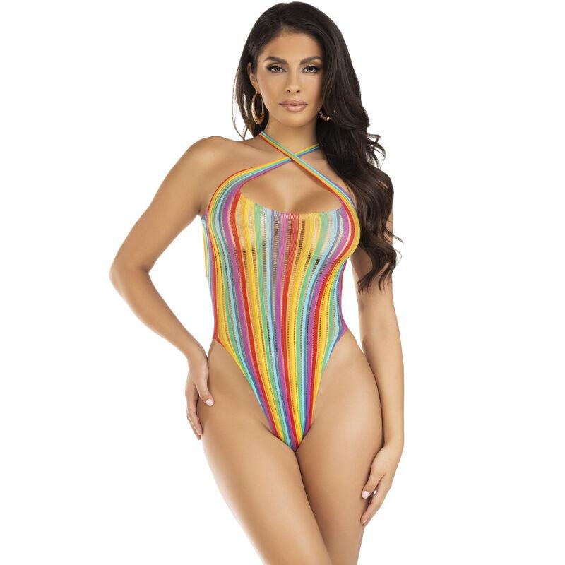 LEG AVENUE - BODY CRUZADO MULTICOLOR - Sensuana.es