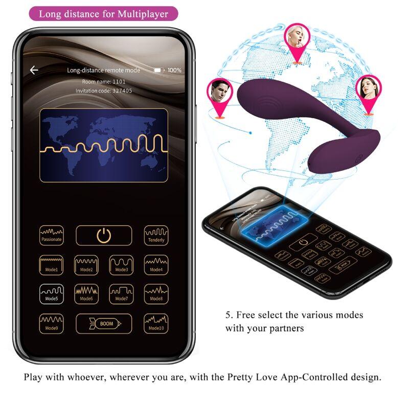 PRETTY LOVE - BAIRD G-SPOT 12 VIBRACIONES RECARGABLE LILA APP - Sensuana.es