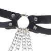 SUBBLIME - CINTURON DE CADENAS ANILLAS CUERO NEGRO TALLA ÚNICA - Sensuana.es