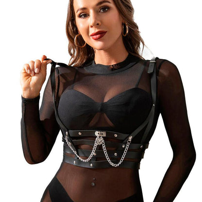 SUBBLIME - ARNÉS FORMA CORSET DETALLE CADENAS TALLA ÚNICA - Sensuana.es