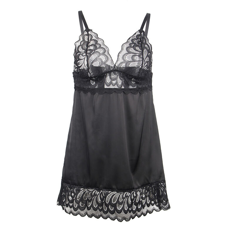 SUBBLIME - BABYDOLL CON ESTAMPADO FLORAL PECHO NEGRO S/M - Sensuana.es