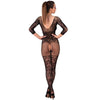 LIVCO CORSETTI FASHION - CELDON BODYSTOCKING CROTCHLESS NEGRO TALLA ÚNICA - Sensuana.es