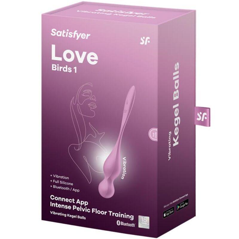 SATISFYER - LOVE BIRDS BOLAS KEGEL VIBRADORAS ROSA - Sensuana.es