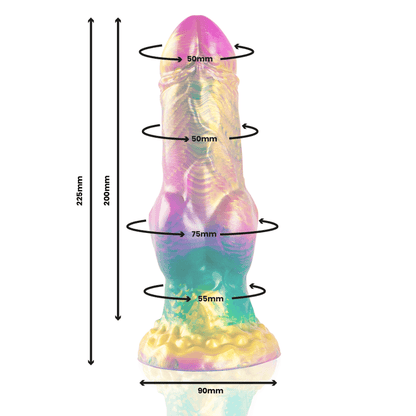 EPIC - IRIS DILDO CON TESTÍCULOS ARCOÍRIS DE PLACER - Sensuana.es