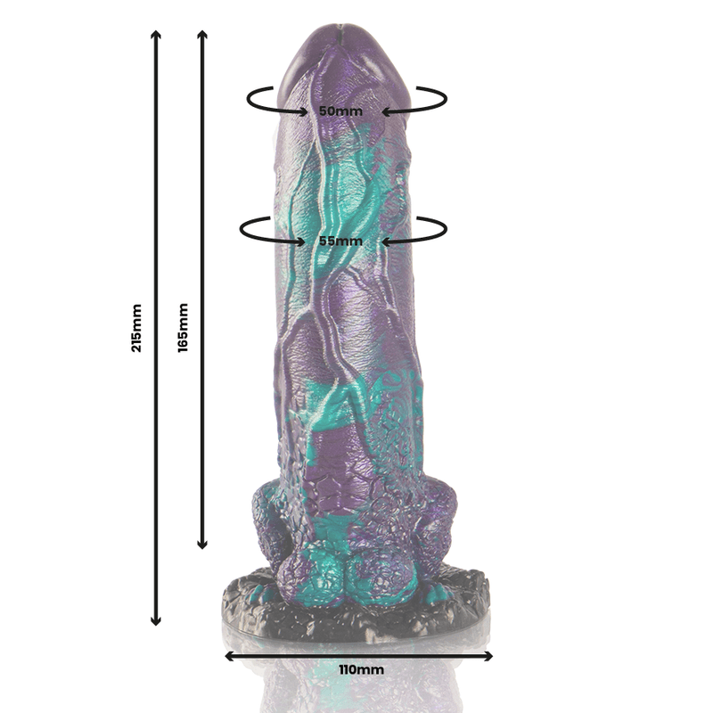 EPIC - BASILISK DILDO DOBLE PLACER ESCAMOSO TAMAÑO GRANDE - Sensuana.es