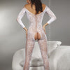 LIVCO CORSETTI FASHION - ZITA LC 17199 BODYSTOCKING CROTCHLESS BLANCO TALLA ÚNICA - Sensuana.es