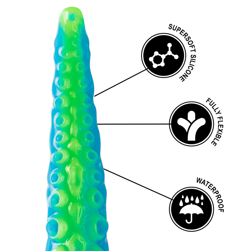 EPIC - SCYLLA DILDO TENTÁCULO FINO FLUORESCENTE TAMAÑO PEQUEÑO - Sensuana.es