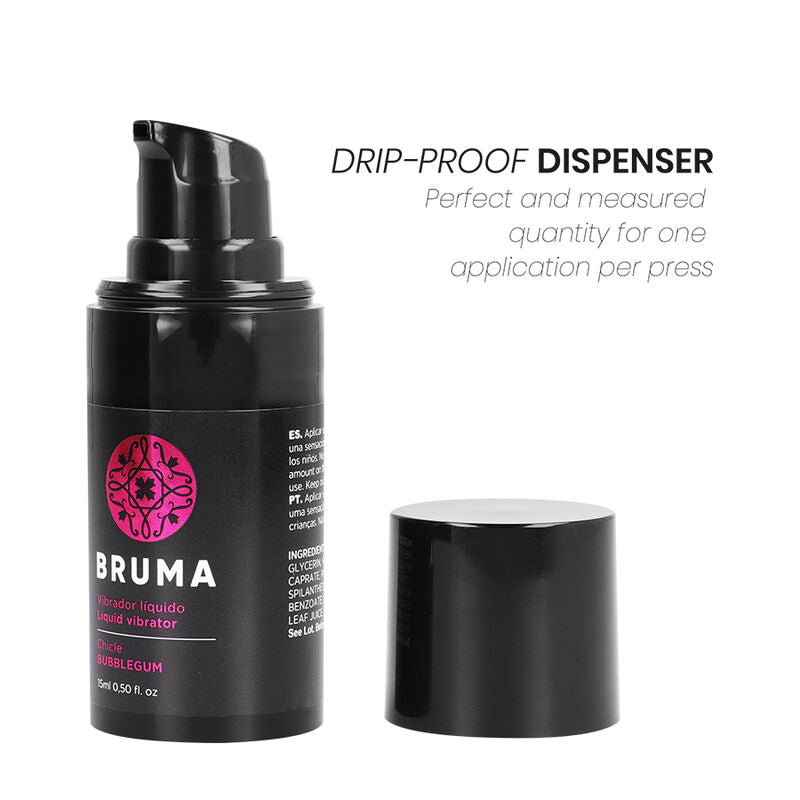 BRUMA - POTENTE GEL VIBRADOR LÍQUIDO CHICLE 15 ML - Sensuana.es